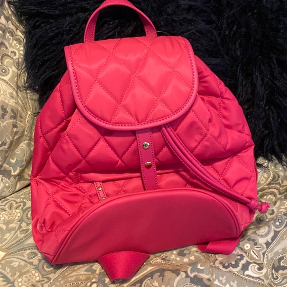 Talbots Handbags - NWOT fuchsia nylon quilted backpack purse
